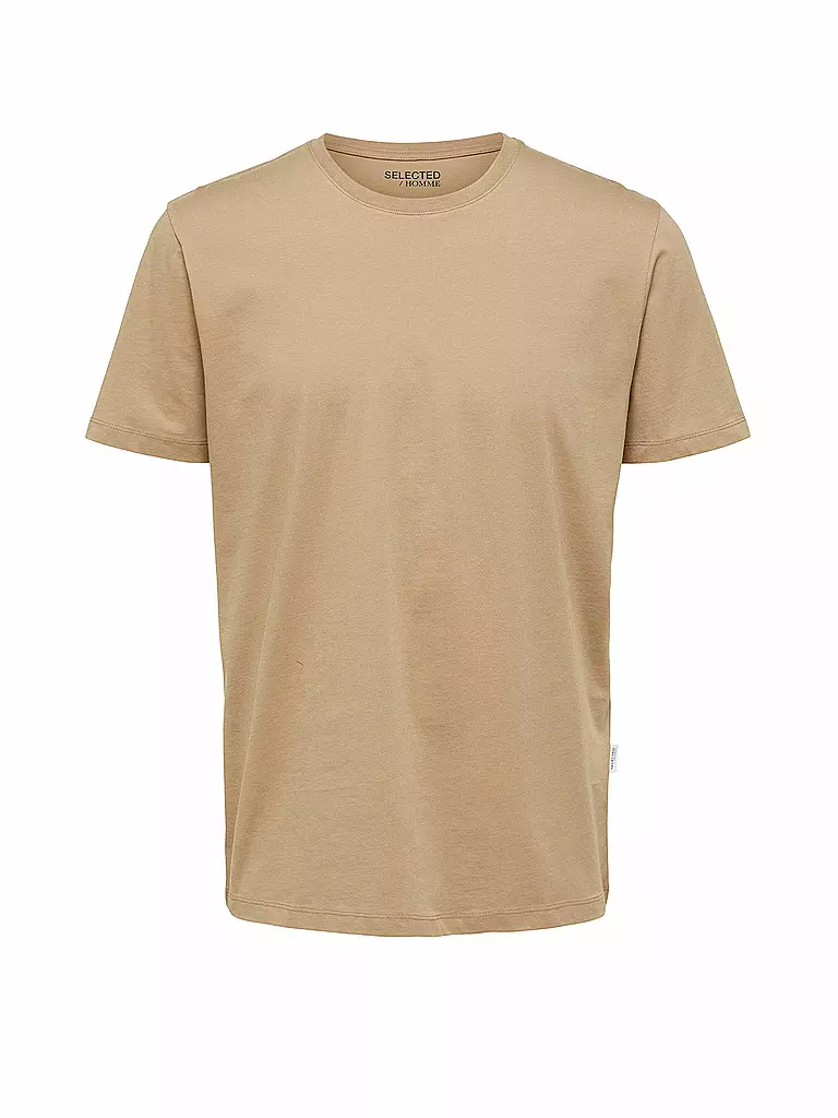SELECTED | T-shirt SLHASPEN | beige