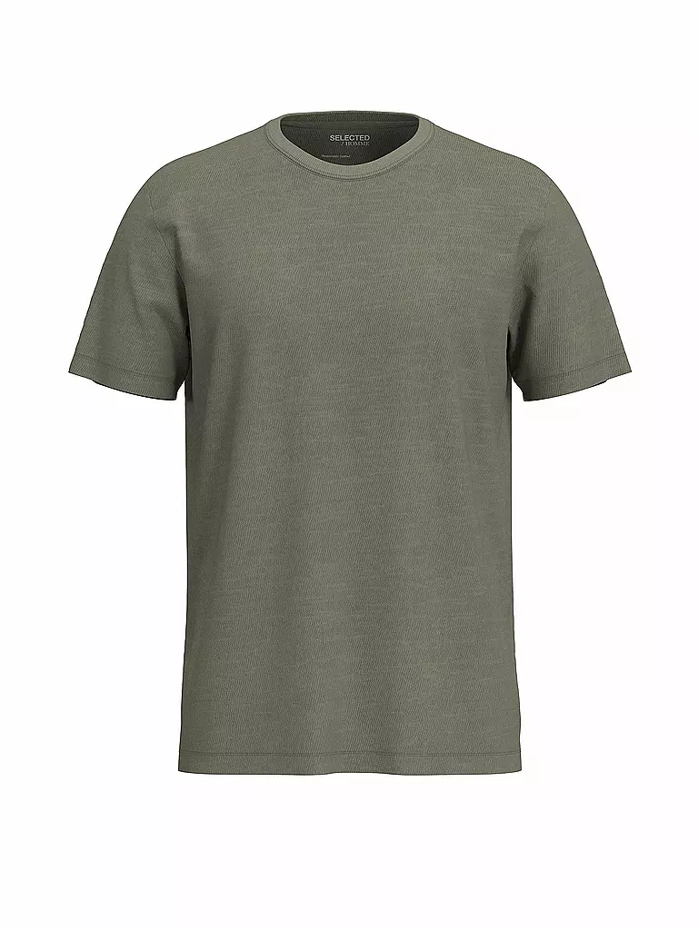 SELECTED | T-shirt SLHASPEN | grün