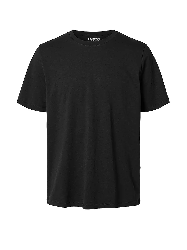 SELECTED | T-shirt SLHASPEN | schwarz