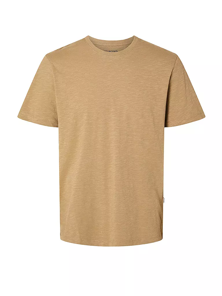 SELECTED | T-shirt SLHASPEN | beige