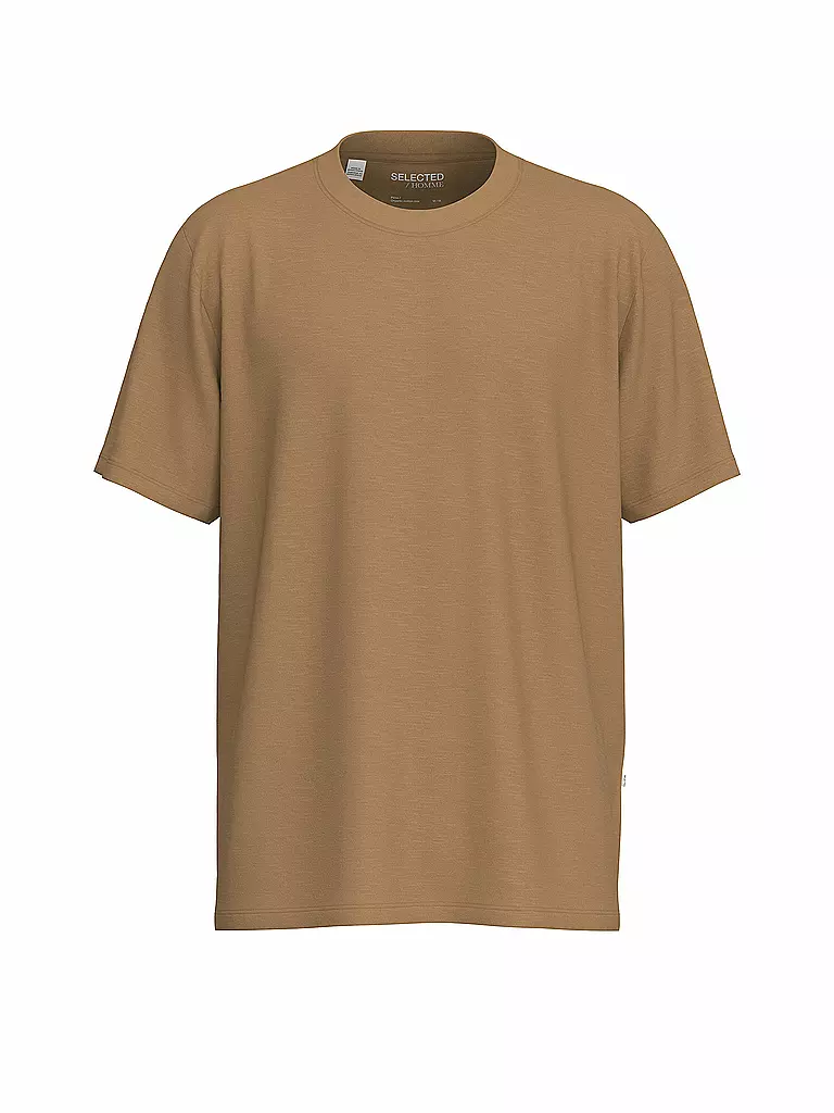 SELECTED | T-Shirt SLHASPEN | braun