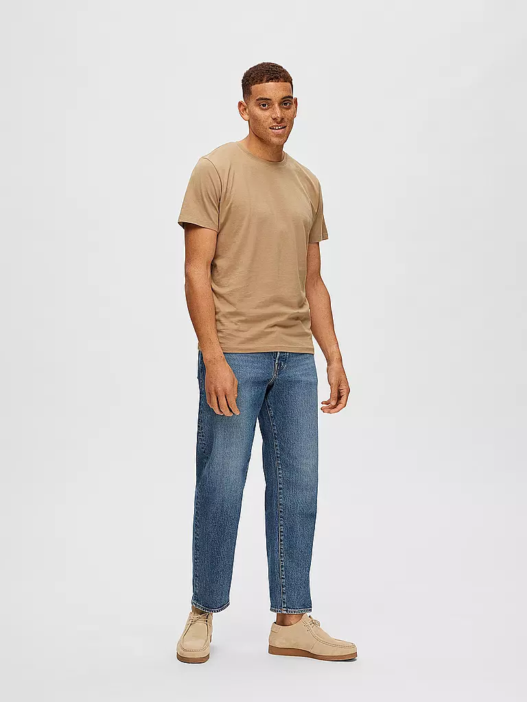 SELECTED | T-shirt SLHASPEN | beige
