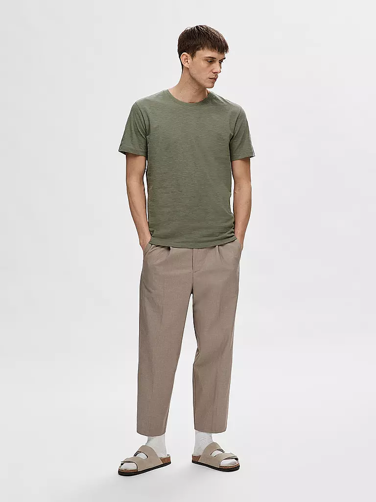 SELECTED | T-shirt SLHASPEN | grün