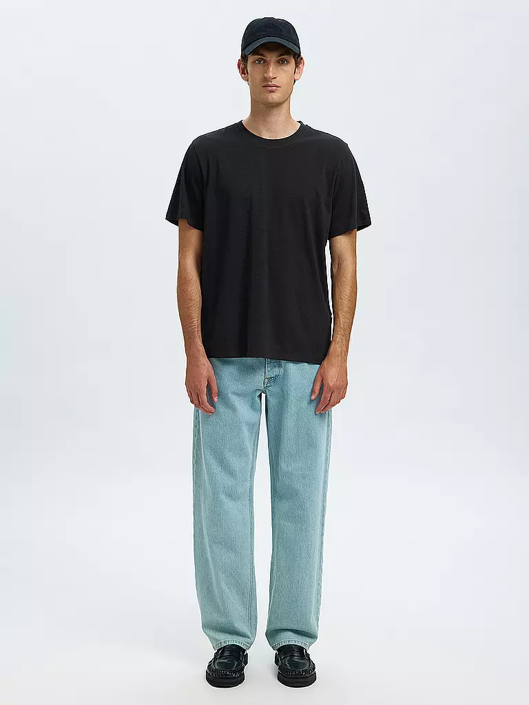 SELECTED | T-shirt SLHASPEN | schwarz