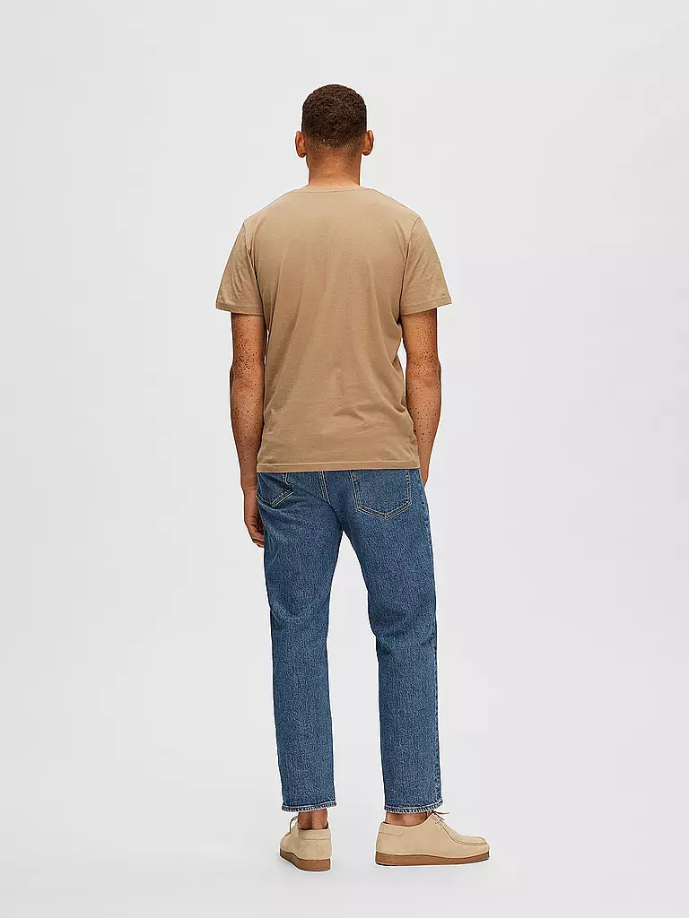 SELECTED | T-shirt SLHASPEN | beige