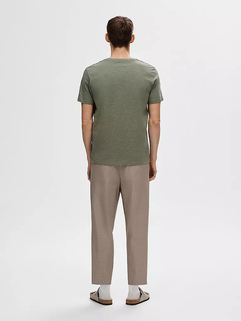 SELECTED | T-shirt SLHASPEN | grün