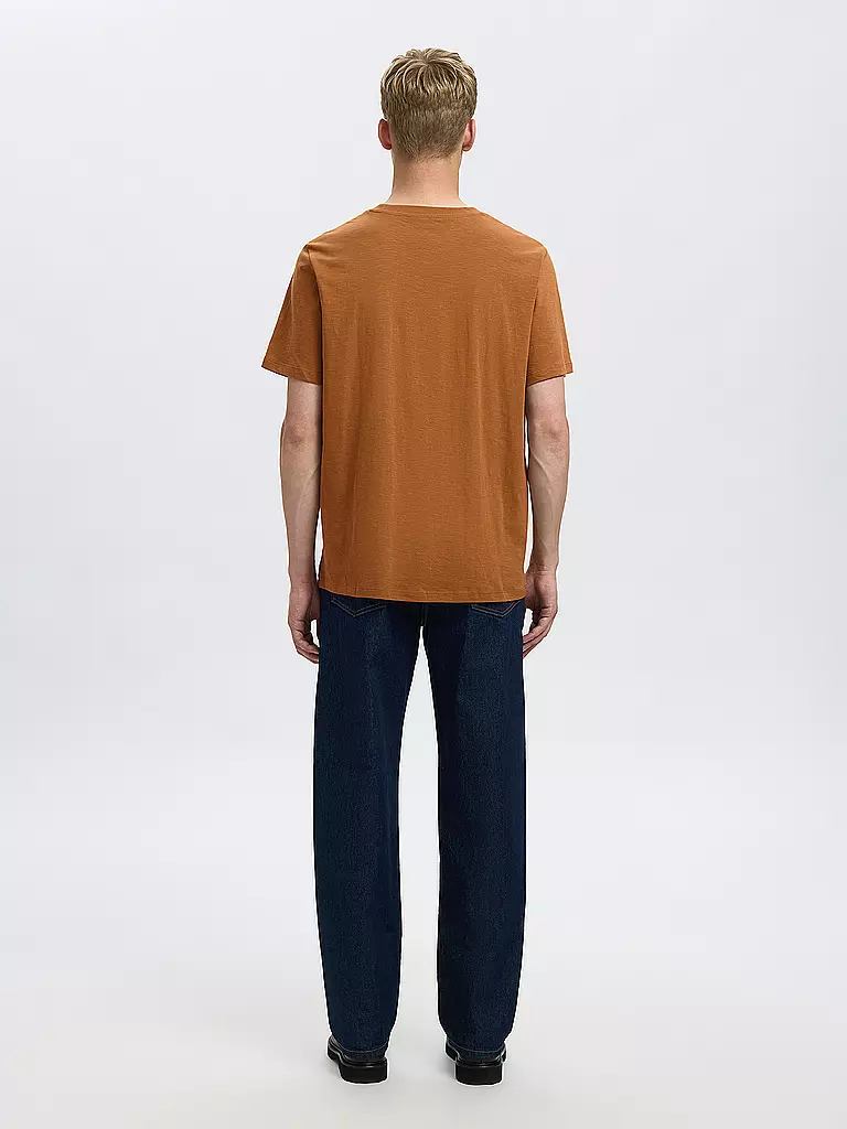 SELECTED | T-Shirt SLHASPEN | braun