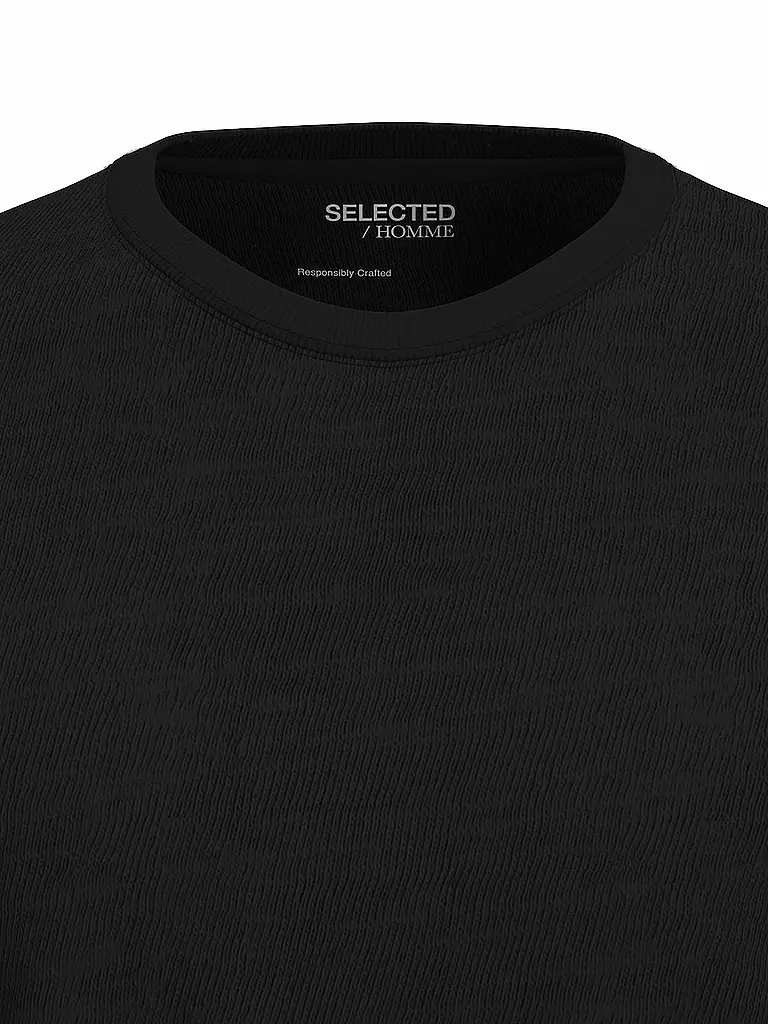 SELECTED | T-shirt SLHASPEN | schwarz