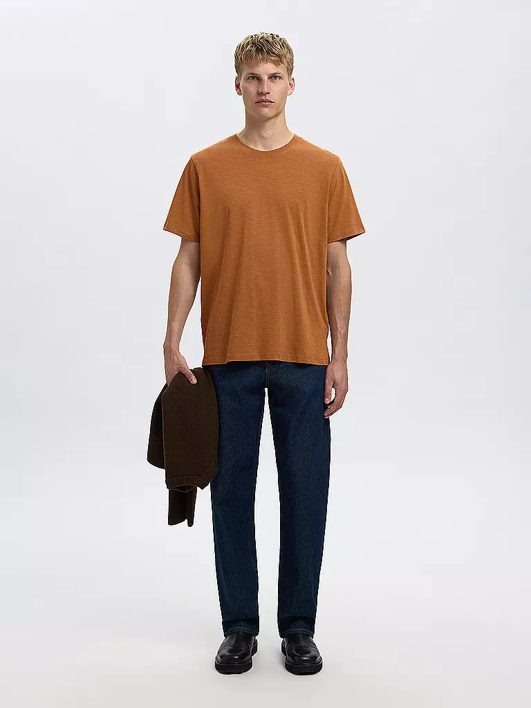 SELECTED | T-Shirt SLHASPEN | braun