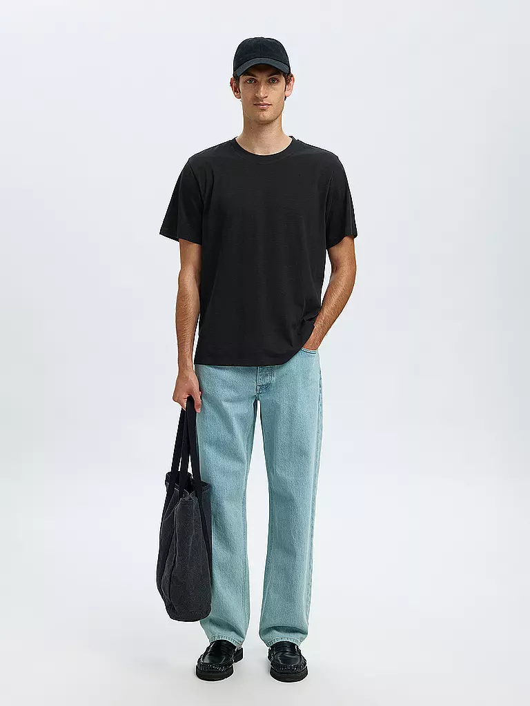 SELECTED | T-shirt SLHASPEN | schwarz