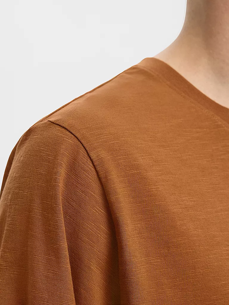 SELECTED | T-Shirt SLHASPEN | braun