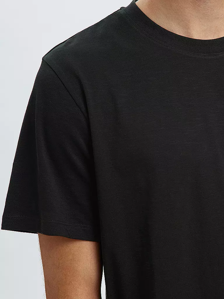 SELECTED | T-shirt SLHASPEN | schwarz