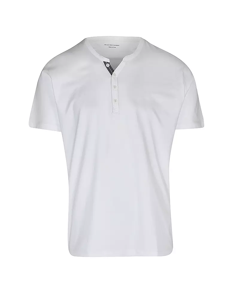 SELECTED | T-Shirt SLHPIMA ASK JOE | Blanc