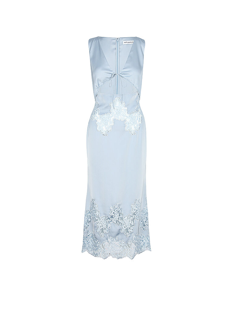 Self-Portrait Robe midi bleu 34