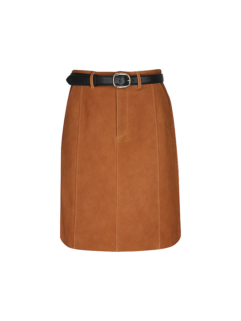 Self-Portrait Leather Skirt Brown 36 3