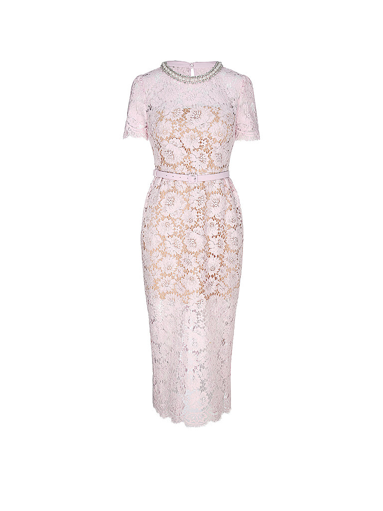 Self-Portrait Robe midi rose 34