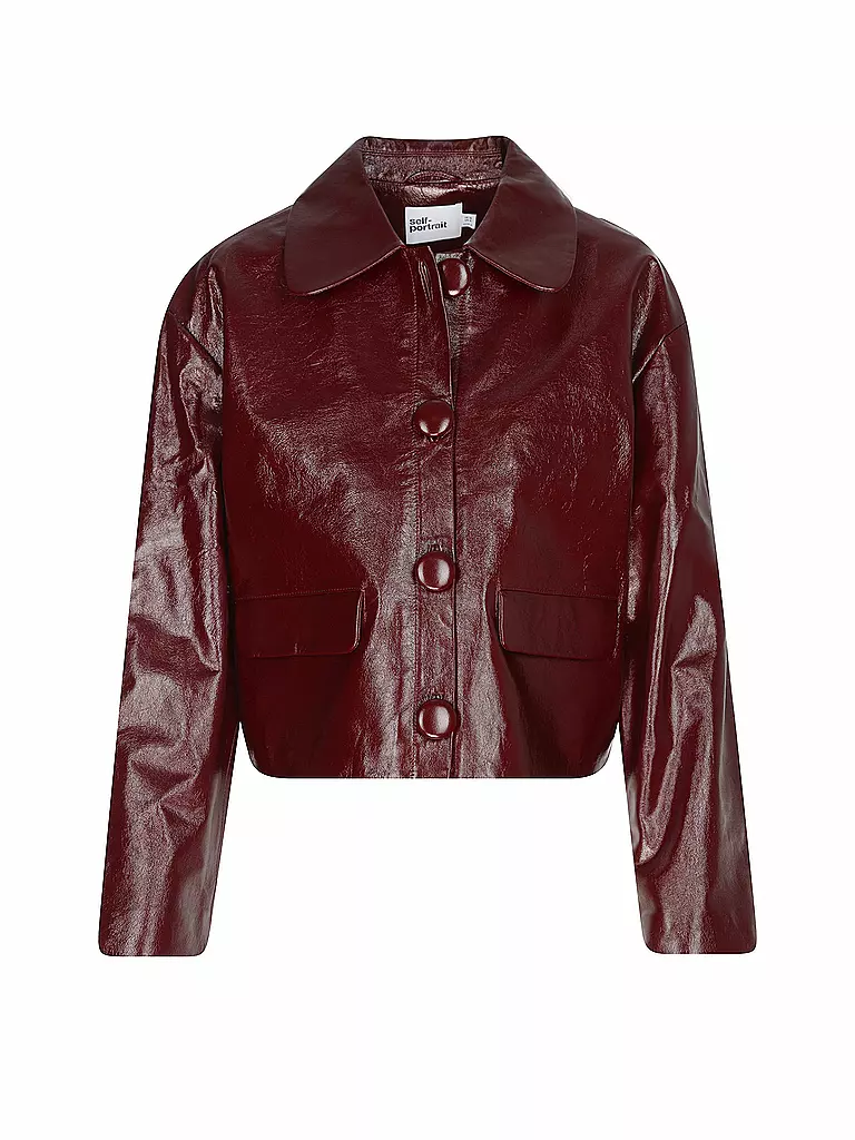 SELF-PORTRAIT | Veste en cuir | dunkelrot