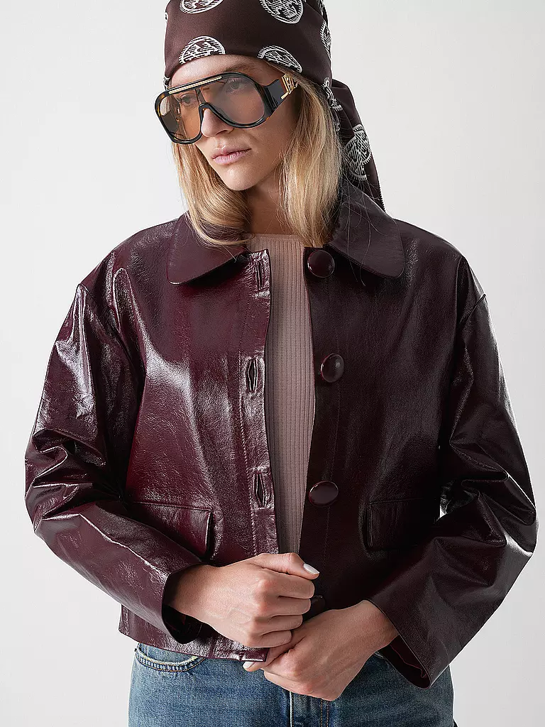 SELF-PORTRAIT | Veste en cuir | dunkelrot