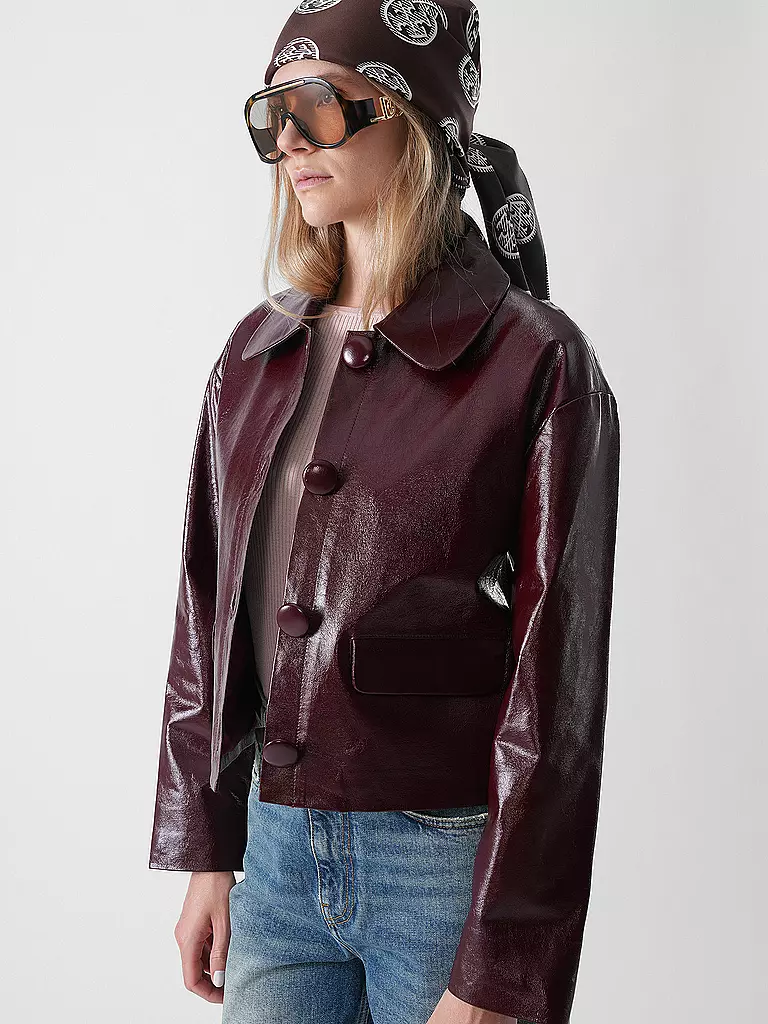 SELF-PORTRAIT | Veste en cuir | dunkelrot