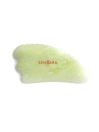 SENTARA | Pierre de massage - Corne Gua Sha avec dents Jade verte