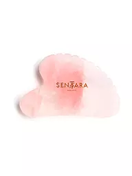 SENTARA | Pierre de massage - Gua Sha cœur avec dents Quartz rose | Rose