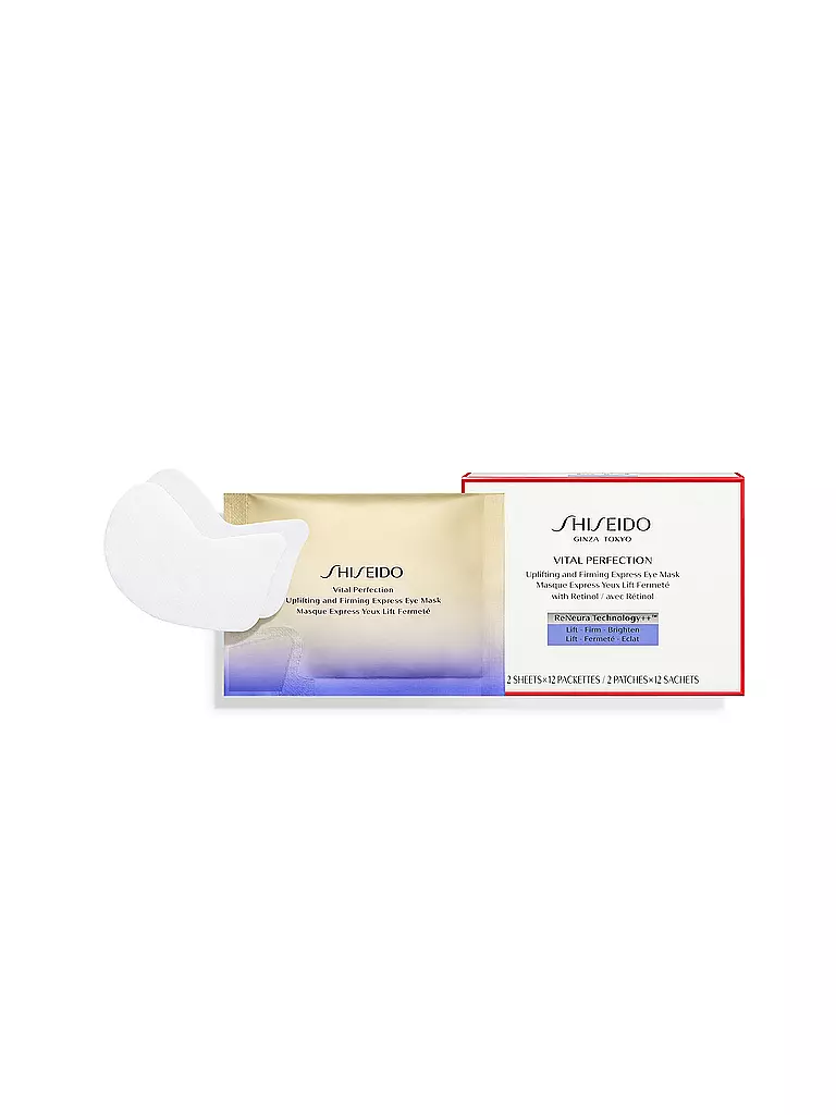 SHISEIDO | Masque pour les yeux - Vital Perfection Uplifting and Firming Express Eye Mask 12 pièces | 