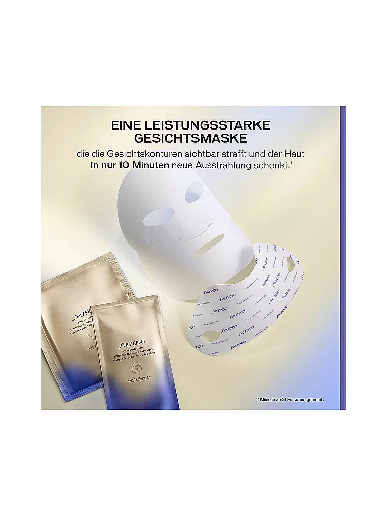 SHISEIDO | Vital Perfection Liftdefine Radiance Face Mask 6 pièces | 