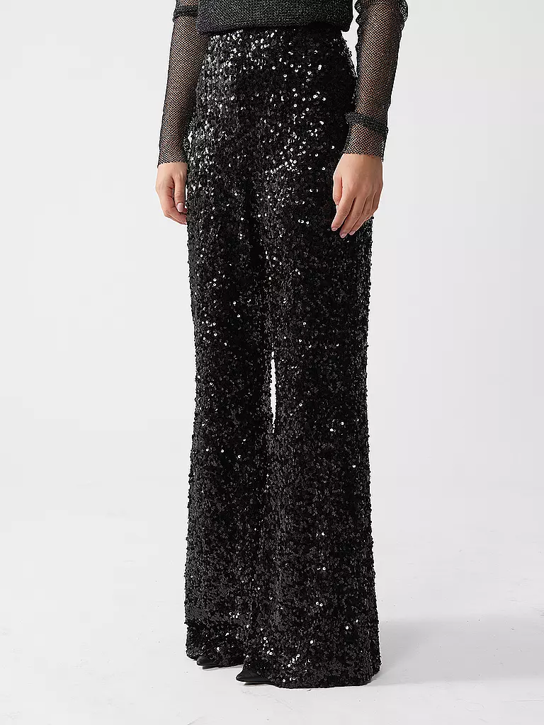 SILVIA SCHNEIDER | Pantalon coupe évasée | schwarz