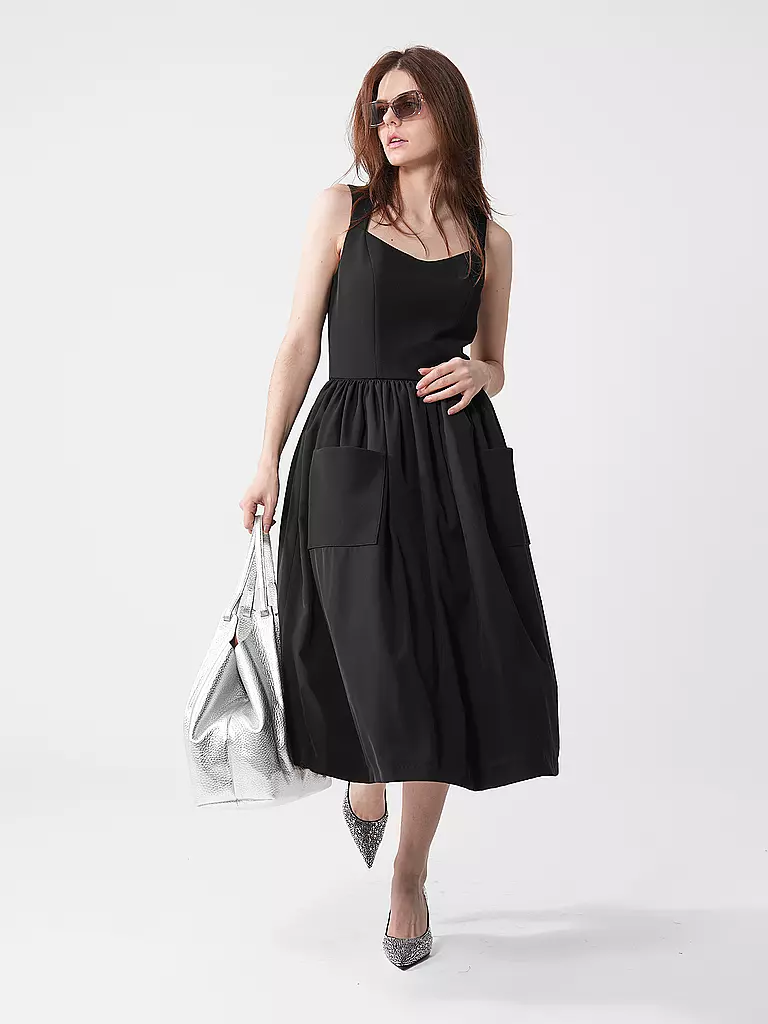 SILVIA SCHNEIDER | Robe midi | schwarz