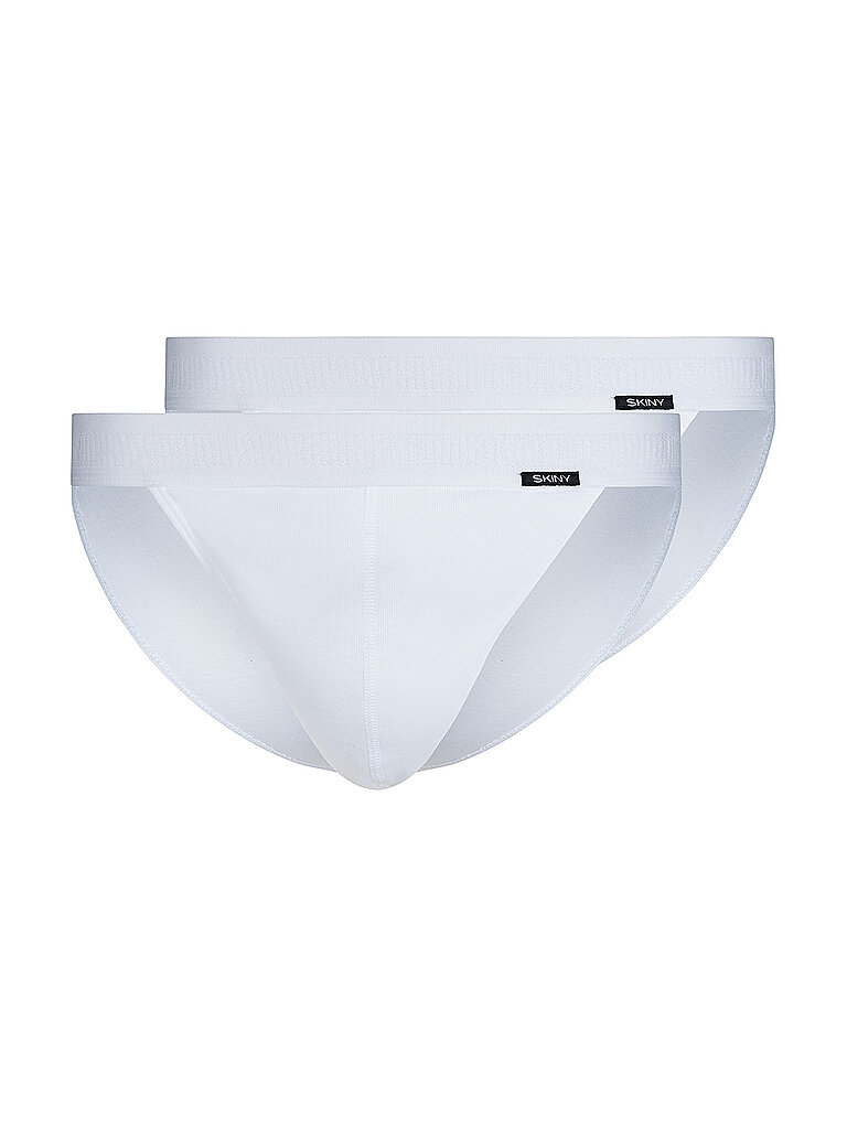 Slip lot de 2 COTTON RETRO white blanc M