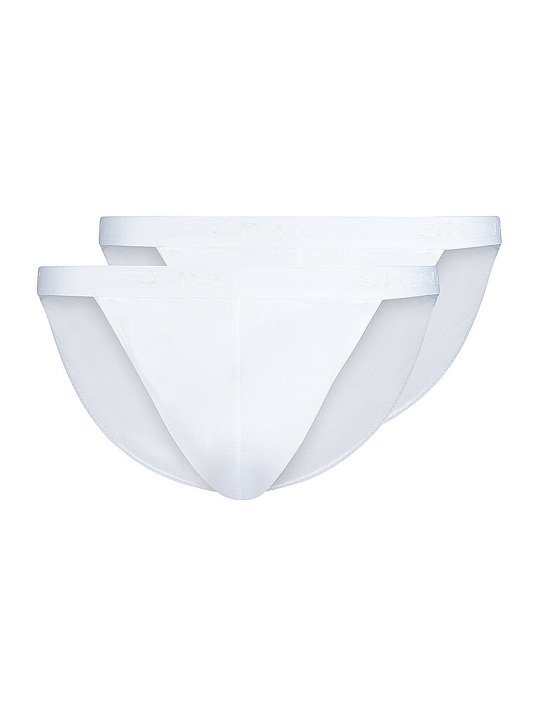 Slip lot de 2 COTTON RIB white blanc XL