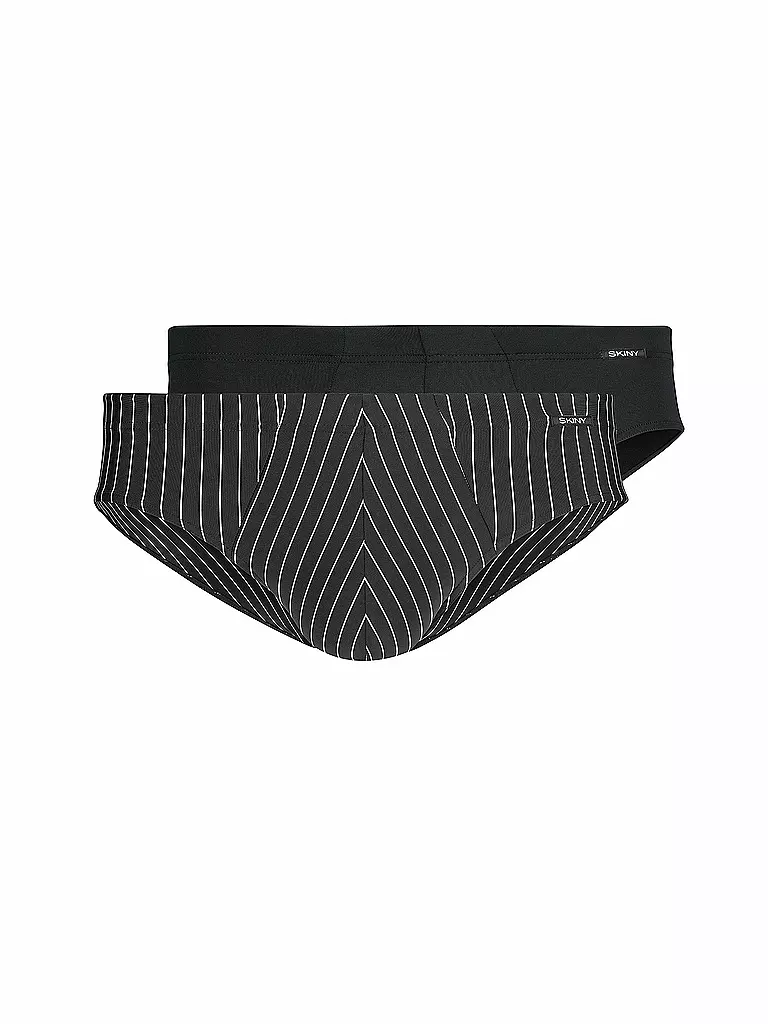 SKINY | Brasil-Slip lot de 2 "Power Line" (Blackstripe Selection) | Noir
