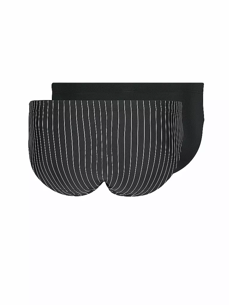 SKINY | Brasil-Slip lot de 2 "Power Line" (Blackstripe Selection) | Noir