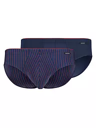 SKINY | Slip lot de 2 blue jewel stripes | Bleu foncé