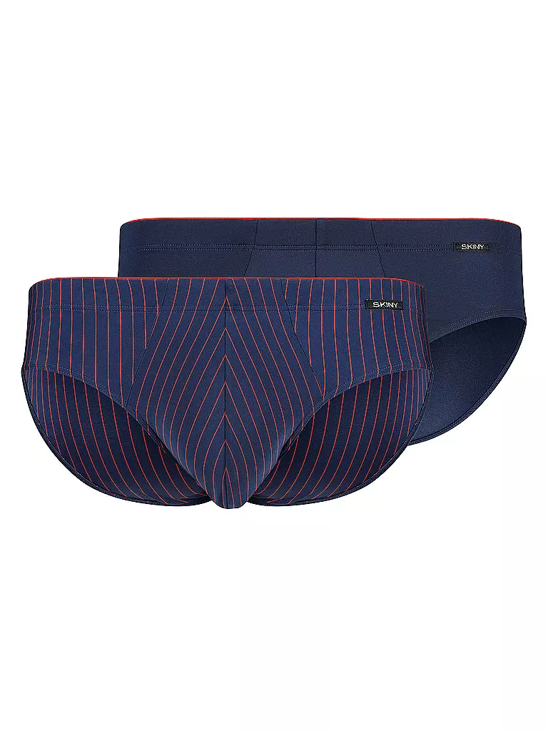 SKINY | Slip 2er Pkg. navyred stripes selection | Bleu foncé