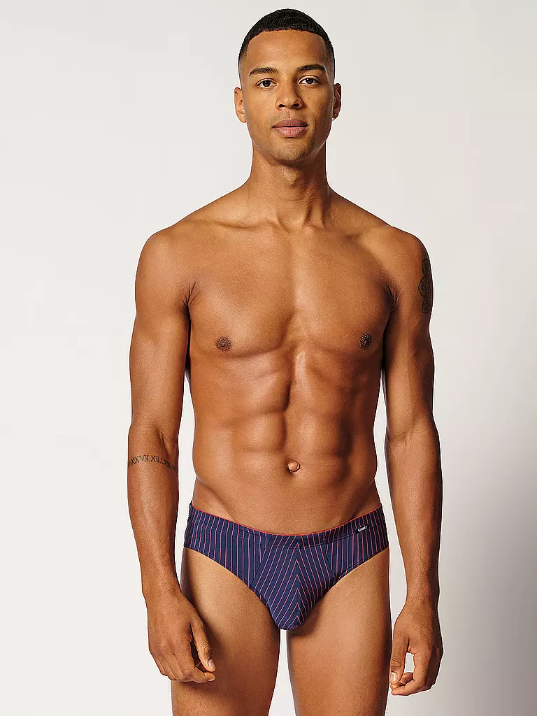 SKINY | Slip 2er Pkg. navyred stripes selection | Bleu foncé