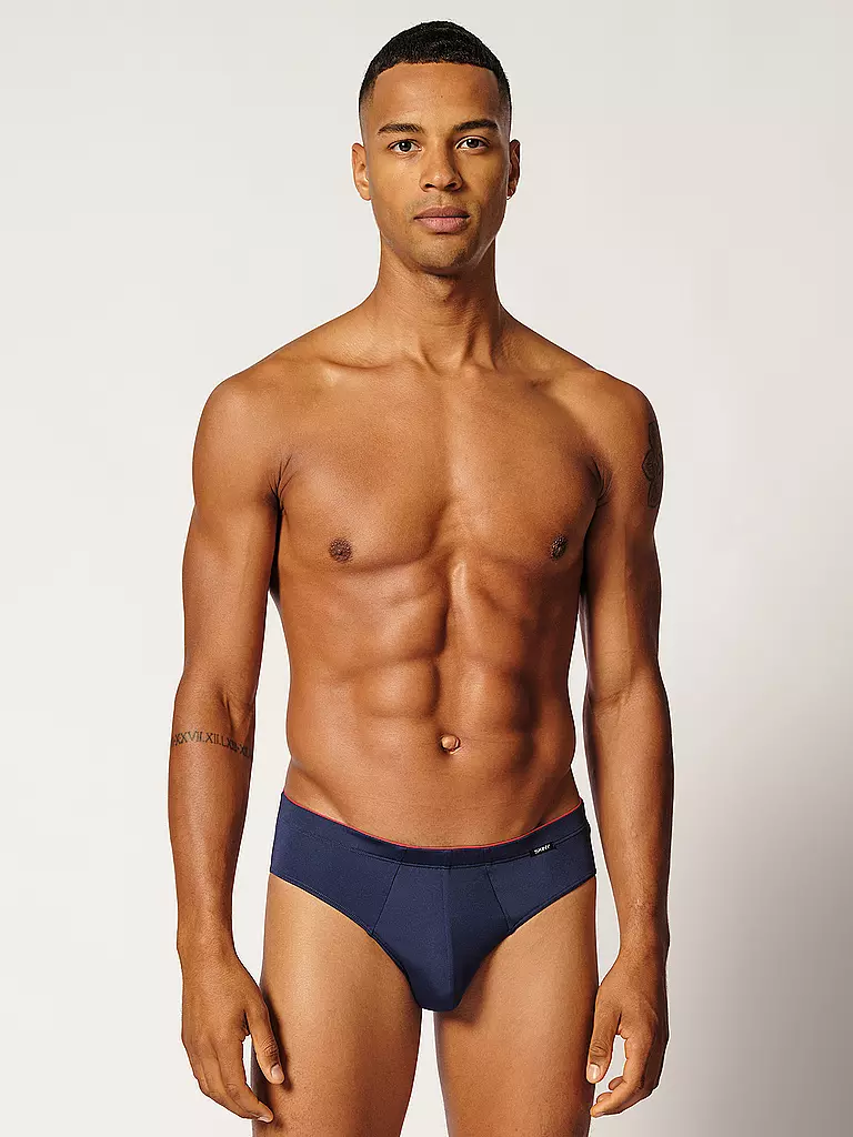 SKINY | Slip 2er Pkg. navyred stripes selection | Bleu foncé