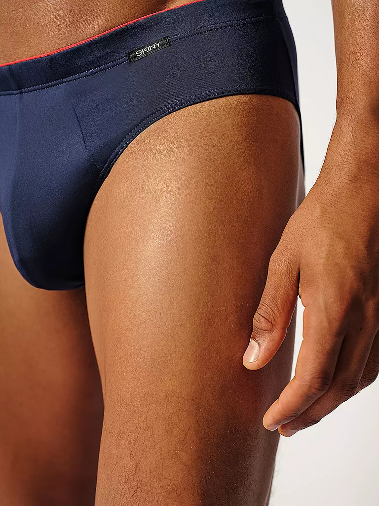 SKINY | Slip 2er Pkg. navyred stripes selection | Bleu foncé