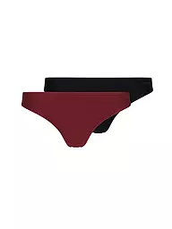 SKINY | String lot de 2 "Micro Lovers" (Blanc) | Rouge foncé