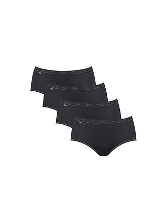 SLOGGI | Midi-Slip "Basic" lot de 4 (Noir)