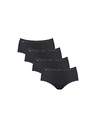 SLOGGI | Midislip Basic lot de 4 blanc | Noir