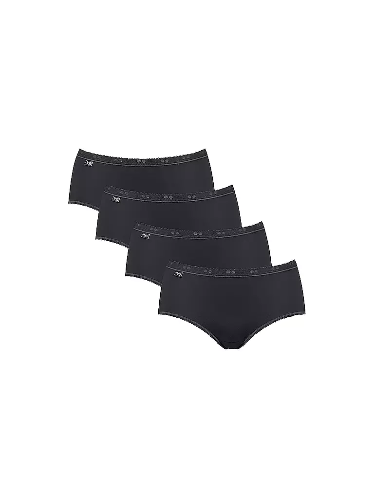 SLOGGI | Midi-Slip "Basic" lot de 4 (Noir) | schwarz