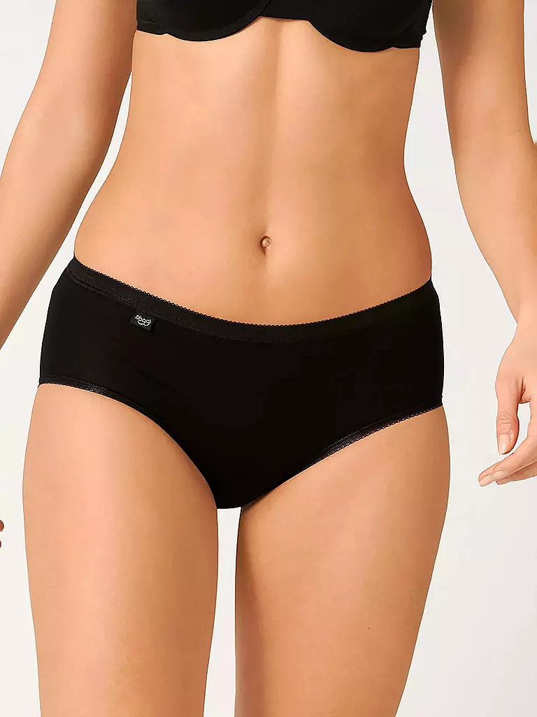 SLOGGI | Midi-Slip "Basic" lot de 4 (Noir) | 