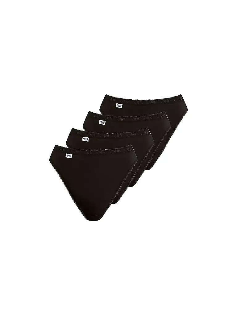 SLOGGI | Slip lot de 4 "Basic" (Noir) | schwarz