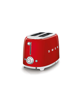 SMEG | Grille-pain 2 fentes Style Rétro Années 50 Rouge TSF01RDEU