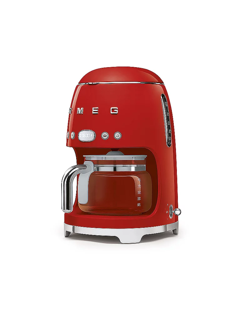 SMEG Machine à café filtre Style Rétro Années 50 Rouge DCF02RDEU rouge