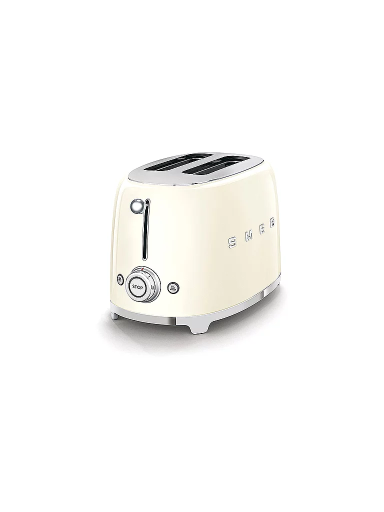SMEG Grille-pain 2 fentes Style Rétro Années 50 Crème TSF01CREU crème