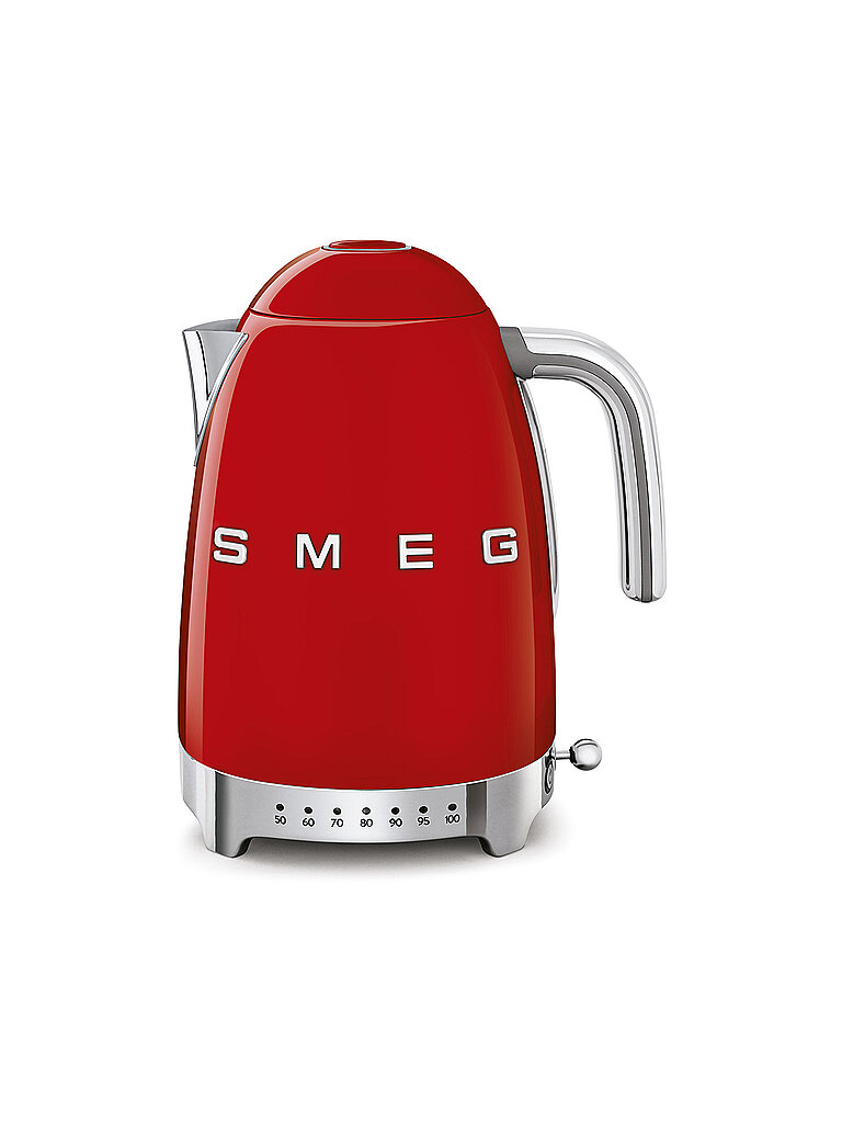 SMEG Bouilloire à température variable Style Années 50 1,7 l Rouge rouge
