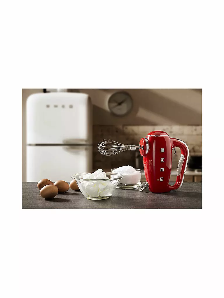 SMEG | Batteur à main rouge style rétro années 50 HMR01PGEU | 