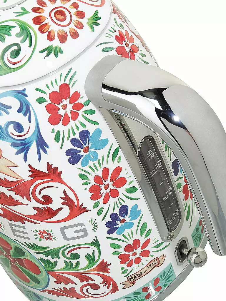 SMEG | Bouilloire 1,7l "Dolce Gabbana" KLF03DG (Rouge/Décor) | Multicolore